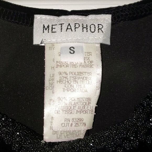 Metaphor black sequin  sleeveless top Sz S NWT - Picture 3 of 5